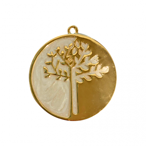 Δέντρο Ζωής Μεταλλικό Χρυσό με Σμάλτο 5cm