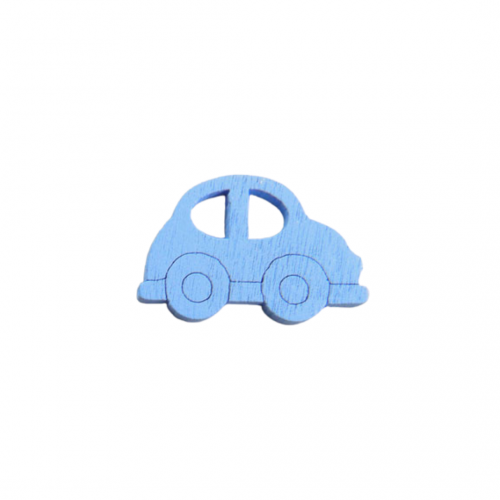 Διακοσμητικό Ξύλινο Αυτοκινητάκι Μπλε 2.5cm