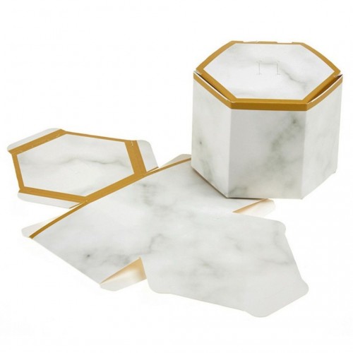 Κουτάκι Χάρτινο Πολύγωνο Marble 4x6cm