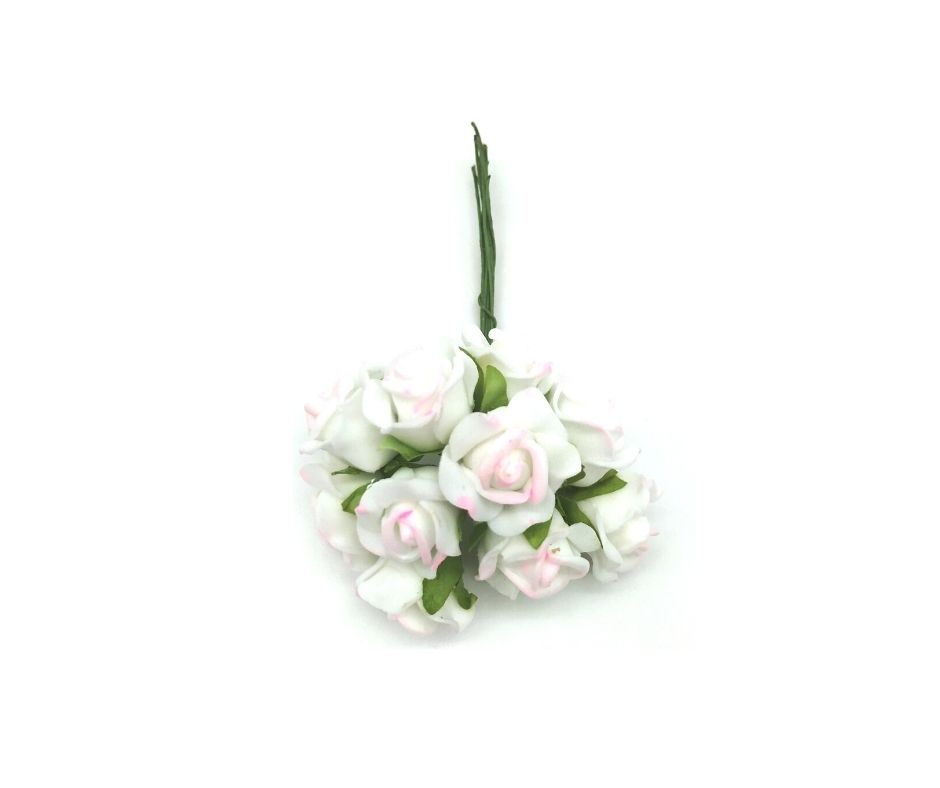Τριαντάφυλλο Αφρώδες Λευκό/Ροζ Πακ 60τμχ 20mm