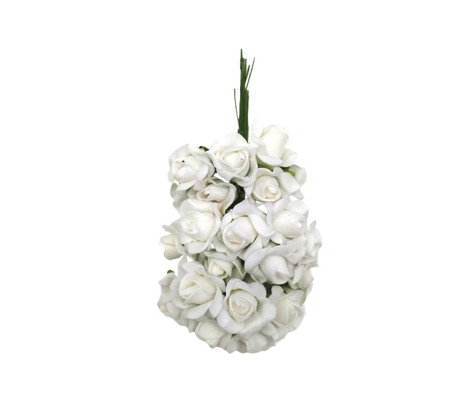 Τριαντάφυλλο Αφρώδες Λευκό Πακ 60τμχ 20mm