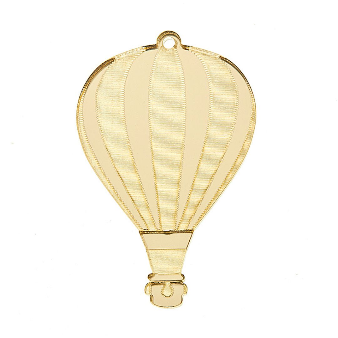 Διακοσμητικό Πλεξιγκλάς Αερόστατο Χρυσό 5x3.5cm