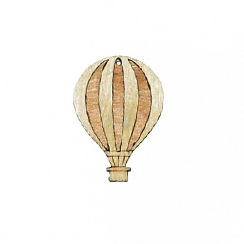 Ξύλινο Αερόστατο Φυσικό Χρώμα 7.5x5.3cm