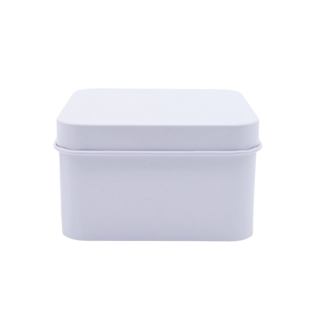 Κουτάκι Μεταλλικό Λευκό 6.5x6.5x4cm