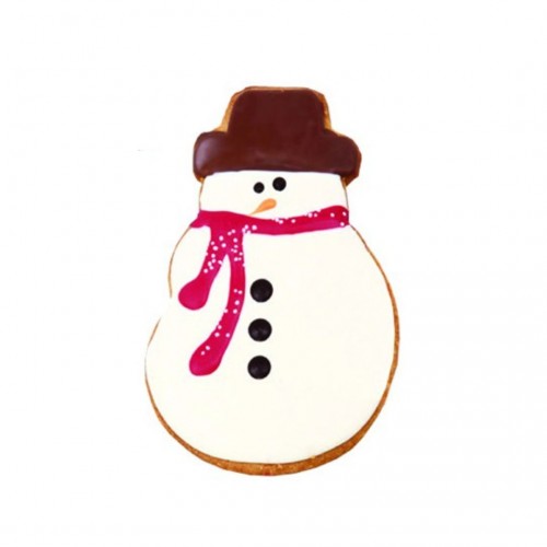 Κουπάτ Μεταλλικό Χριστουγεννιάτικο Χιονάνθρωπος Σετ 2τμχ 9.5cm & 4.5cm