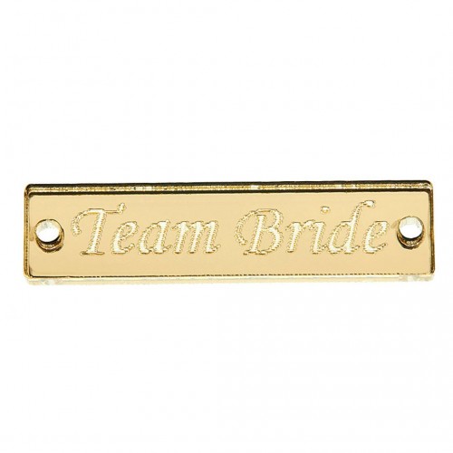 Ταυτότητα Πλεξιγκλάς Team Bride Χρυσή 4x1cm