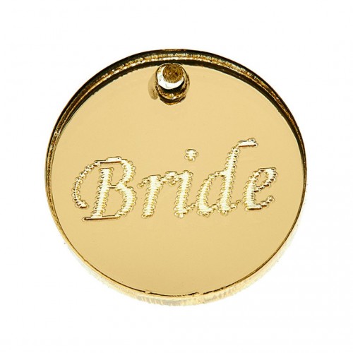 Διακοσμητικό Πλεξιγκλάς Bride Στρογγυλό Χρυσό 2cm