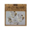 Μπαλόνια Διάφανα με Χρυσό Κομφετί Πακ 5τμχ 
