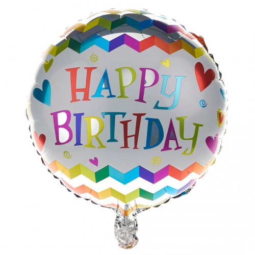 Μπαλόνια Foil Happy Birthday Σετ 5τμχ