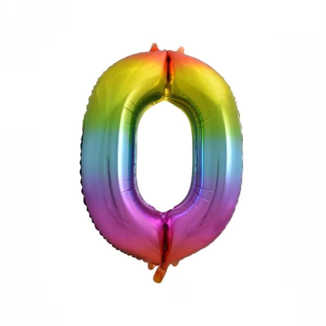 Μπαλόνι Foil No0 Rainbow Μεταλλικό 33cm