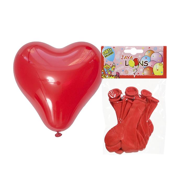 Μπαλόνια Κόκκινη Καρδιά 23cm Σετ 10τμχ