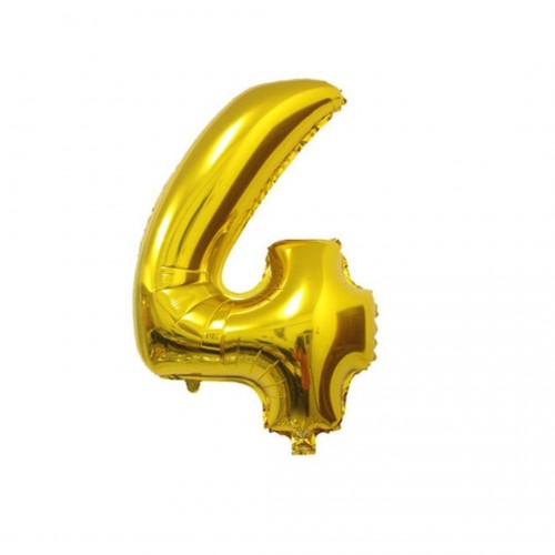Μπαλόνι Αριθμός Χρυσό Νο4 10cm