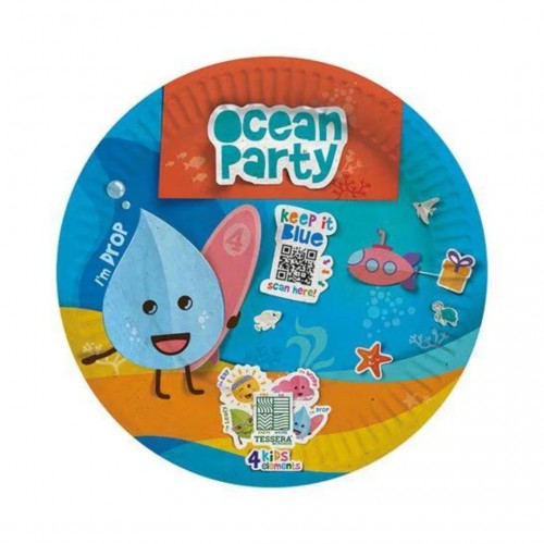 Πιάτα Χάρτινα 4KIDS Ocean Party 23cm Πακ 8τμχ