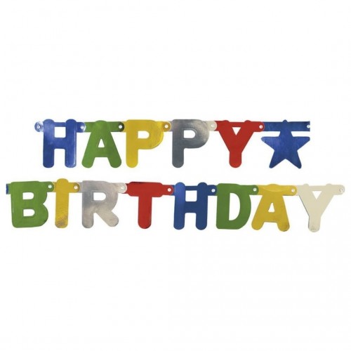 Γιρλάντα Χάρτινη "Happy Birthday" Πολύχρωμη 1.56m