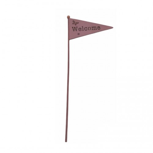 Διακοσμητικό Σημαιάκι Welcome Ξύλινο Ροζ 38.5cm