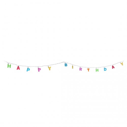 Φωτάκια LED Happy Birthday Πολύχρωμα