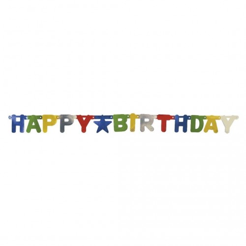 Γιρλάντα Χάρτινη "Happy Birthday" Πολύχρωμη 2.5m