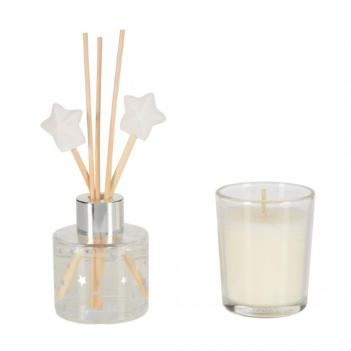 Σετ Δώρου Αρωματικό Χώρου σε Στικς & Κερί σε Ποτήρι Pine