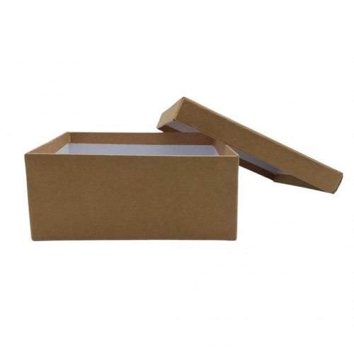 Κουτί με Καπάκι Κραφτ Επενδυμένο 18.5x14.5x8cm