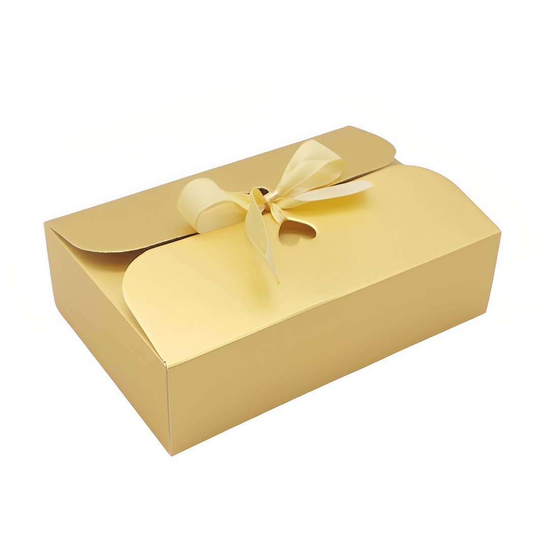 Κουτί Χάρτινο Χρυσό με Κορδέλα 11x17x5cm