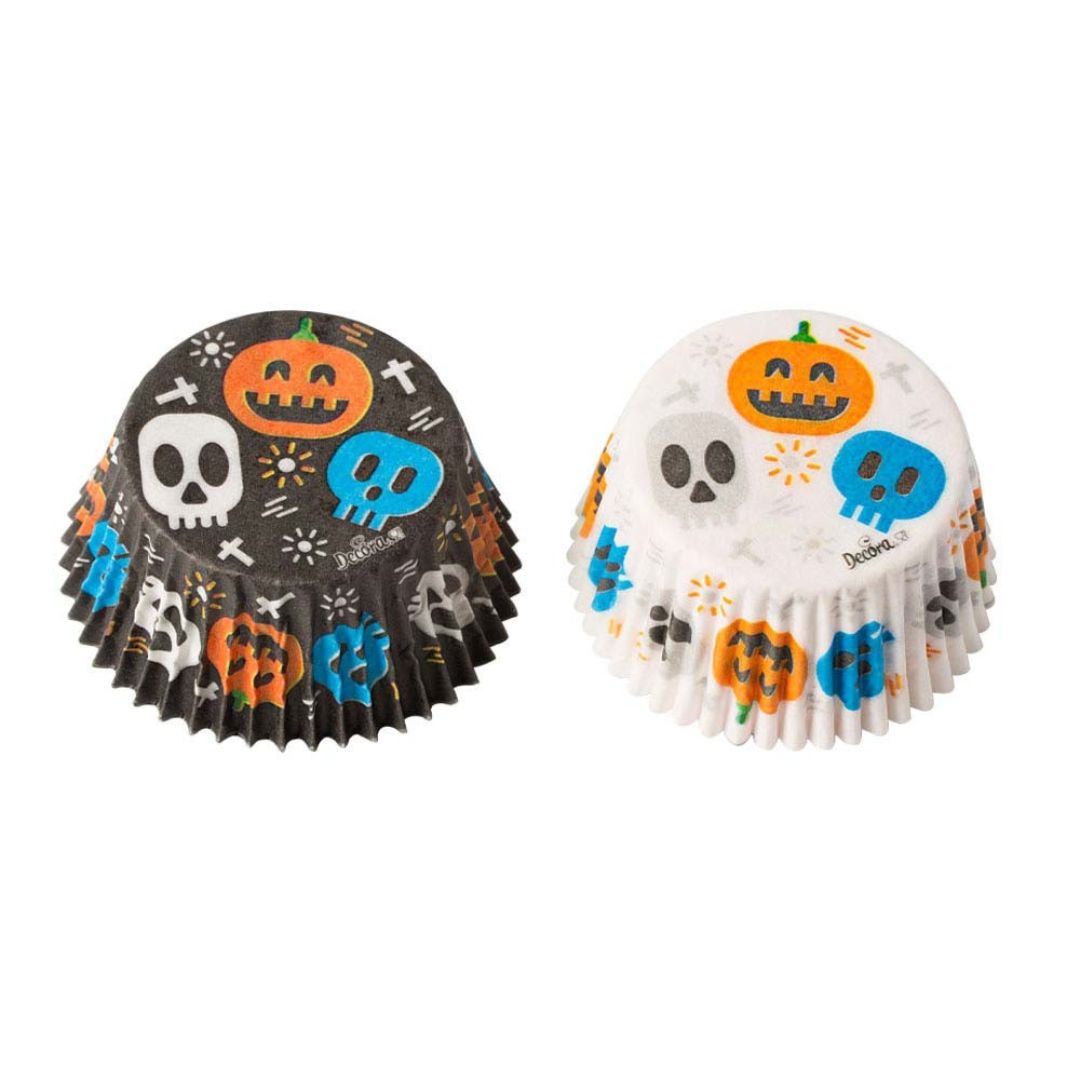 Φόρμες Ψησίματος Cupcakes Halloween Skulls Πακ 36τμχ