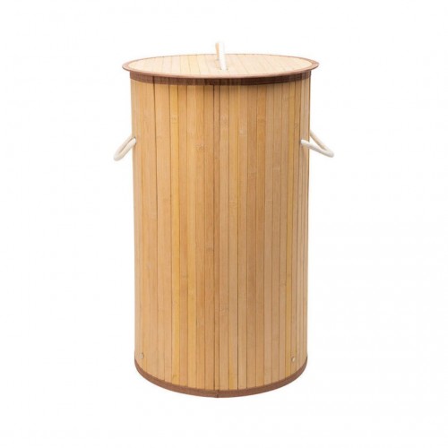 Estia Essentials Καλάθι Απλύτων Bamboo Πτυσσόμενο Στρογγυλό Φ36x66