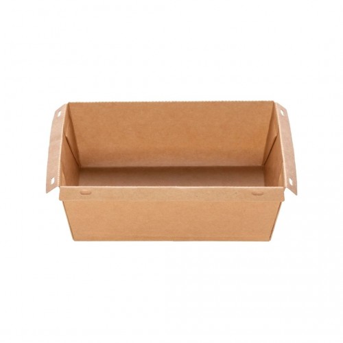 Χάρτινο Κουτί Φαγητού Kraft με PET Καπάκι 20x14x7cm 1500ml