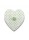 Κρεμάστρα Τοίχου Ξύλινη Παιδική Καρδιά Λευκό & Πράσινο 12x10.5cm