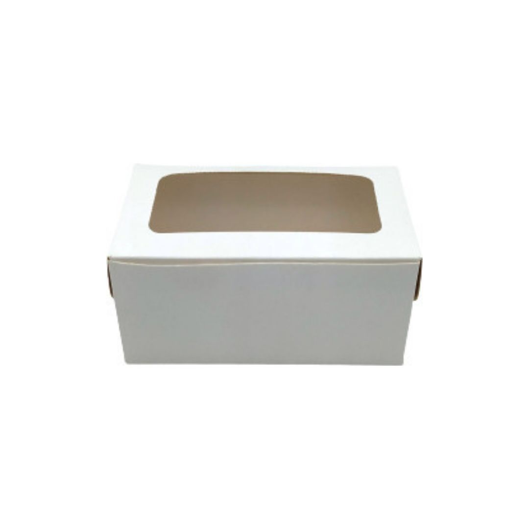 Κουτί Χάρτινο Με Παράθυρο Λευκό 16x9x7.5cm
