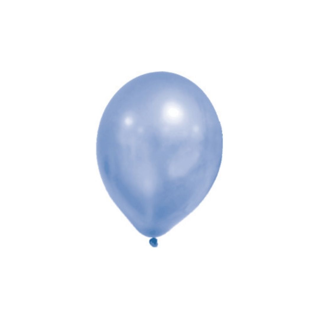 Μπαλόνια Μεταλλικά Μπλε Παστέλ Πακ 8τμχ