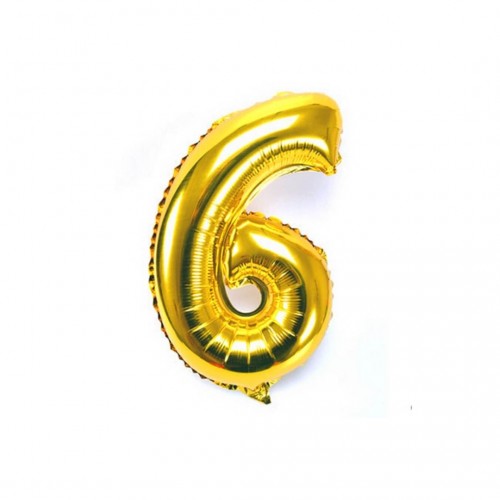 Μπαλόνι Αριθμός Χρυσό No6 10cm 