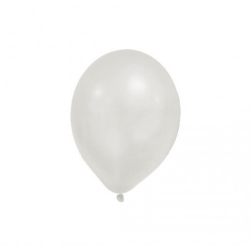 Μπαλόνια Metallic Pastel Άσπρο Πακέτο 8τμχ