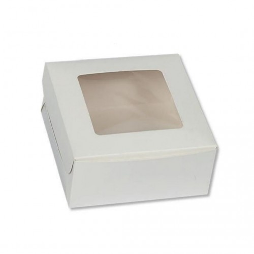 Κουτί Λευκό με Παράθυρο 16x16x7.5cm