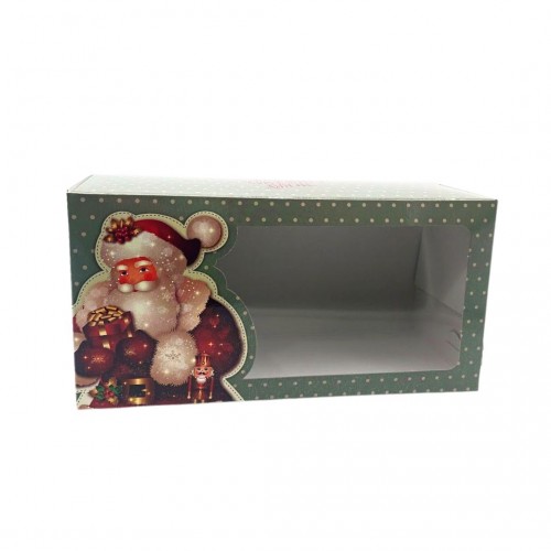 Κουτί για Τσουρέκι Χριστουγεννιάτικο με Διαφάνεια 15x30cm